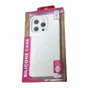 NEW White Silicone iPhone 15 Pro Case / Wireless Charging Case
